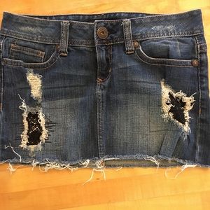 Guess vintage denim mini skirt